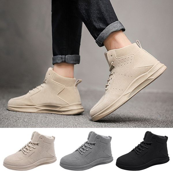 men fashion solid color suede leather sneakers 2020 new men casual flat ankle boots motorcycle tooling boots casual shoes, Black
men fashion solid color suede leather sneakers 2020 new men casual flat ankle boots motorcycle tooling boots casual shoes, Black