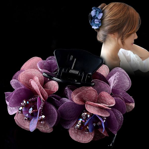 south korean women's elegant chiffon rose bowknot hair clip hairpin wear headdress, Golden;silver
south korean women's elegant chiffon rose bowknot hair clip hairpin wear headdress, Golden;silver