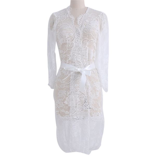 lace open front maternity dress see through studio clothes pgraphy props new, White