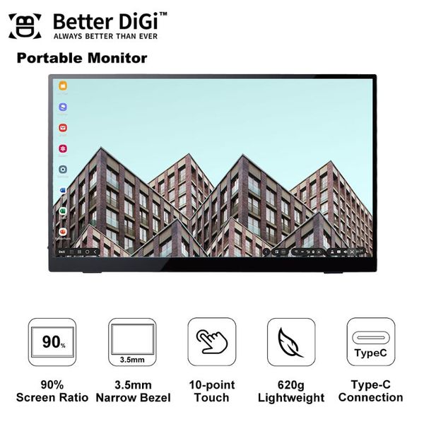 Portable monitor display notebook mobile Phone expansion touch Screen 15.6" for PC switch game PS4 projection monitor BetterDiGi
Portable monitor display notebook mobile Phone expansion touch Screen 15.6" for PC switch game PS4 projection monitor BetterDiGi