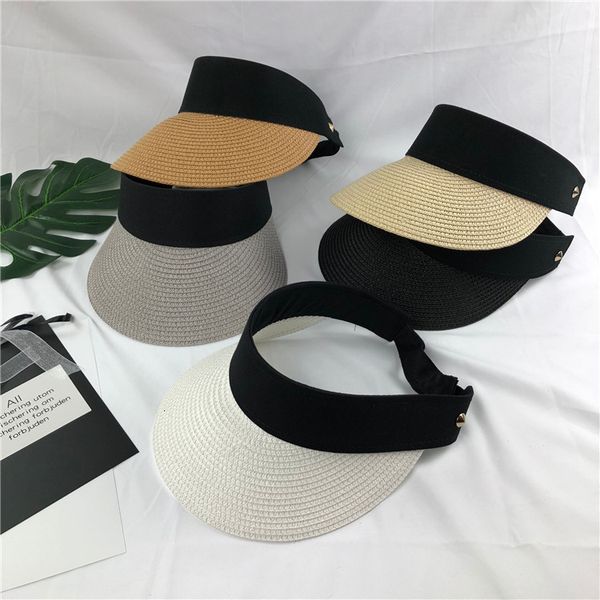 2021 new simple summer straw women pearl backable sun visor hat with big heads wide brim uv protection female cap fb15, Blue;gray
2021 new simple summer straw women pearl backable sun visor hat with big heads wide brim uv protection female cap fb15, Blue;gray