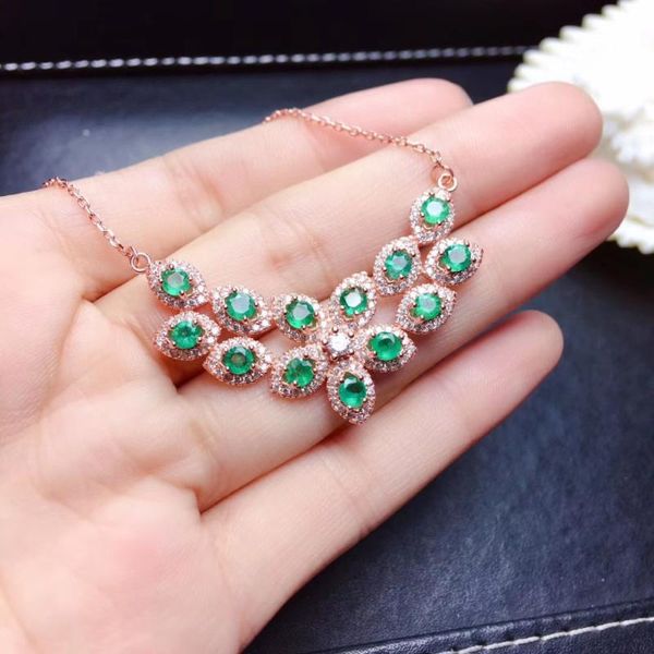 chains natural green emerald gem necklace s925 silver gemstone elegant row flower woman party jewelry gift
chains natural green emerald gem necklace s925 silver gemstone elegant row flower woman party jewelry gift
