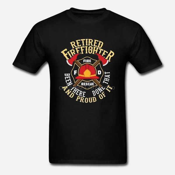proud fireman retirement gift retired firefighter men t-shirt