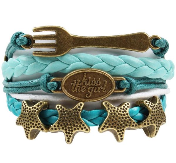 beach girl kiss the girl mermaid fork starfish honeymoon beach summer vacation nautical wedding bracelets for women, Golden;silver
beach girl kiss the girl mermaid fork starfish honeymoon beach summer vacation nautical wedding bracelets for women, Golden;silver