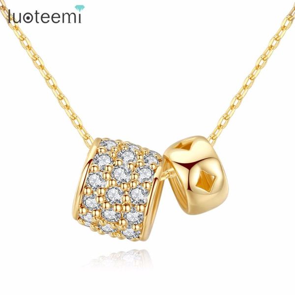 luoteemi fashion popular one big another small double circle necklace zircon gold color fit for young maturity female, Silver
luoteemi fashion popular one big another small double circle necklace zircon gold color fit for young maturity female, Silver
