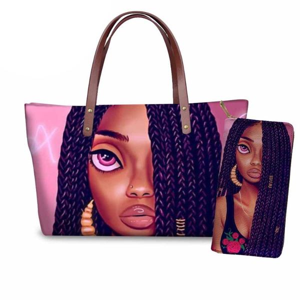 cusotm print women's bag for travel organizer beach handbags black art african girls printing 2pcs/set hand bag&purse sac a main
cusotm print women's bag for travel organizer beach handbags black art african girls printing 2pcs/set hand bag&purse sac a main