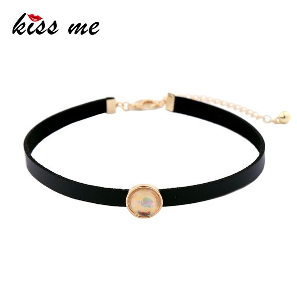 kiss me black choker vintage punk round necklaces for women imitation leather jewelry accessories, Golden;silver
kiss me black choker vintage punk round necklaces for women imitation leather jewelry accessories, Golden;silver