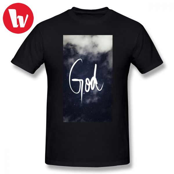 god t-shirt men letter print streetwear oversized t shirt casual t-shirts short sleeve 100% cotton tee shirt fashion t shirts