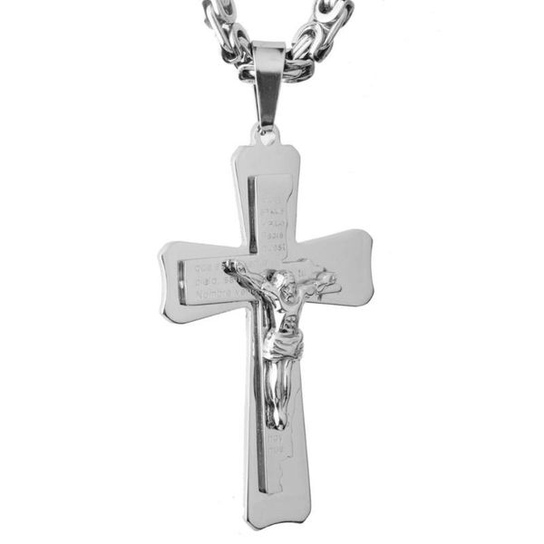 chains granny chic men's cross necklace pendant stainless steel 6mm flat byzantine chain hip hop male jewelry, Silver
chains granny chic men's cross necklace pendant stainless steel 6mm flat byzantine chain hip hop male jewelry, Silver