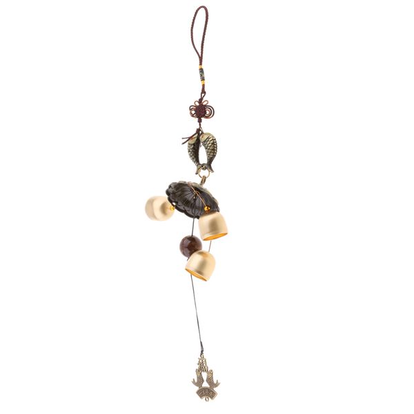 chinese style metal wind chime with copper bells creative home garden decor
