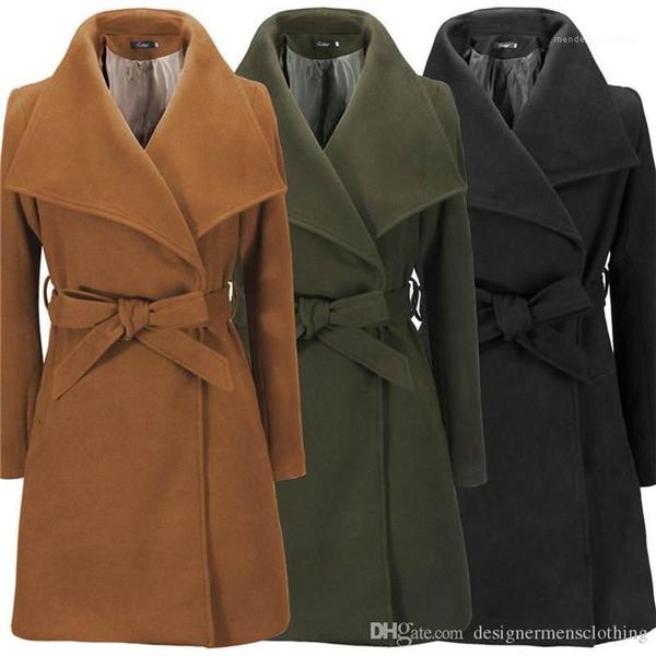 neck women winter coats fashion solid color women outerwear casual female wool coats new sashes lapel, Black
neck women winter coats fashion solid color women outerwear casual female wool coats new sashes lapel, Black