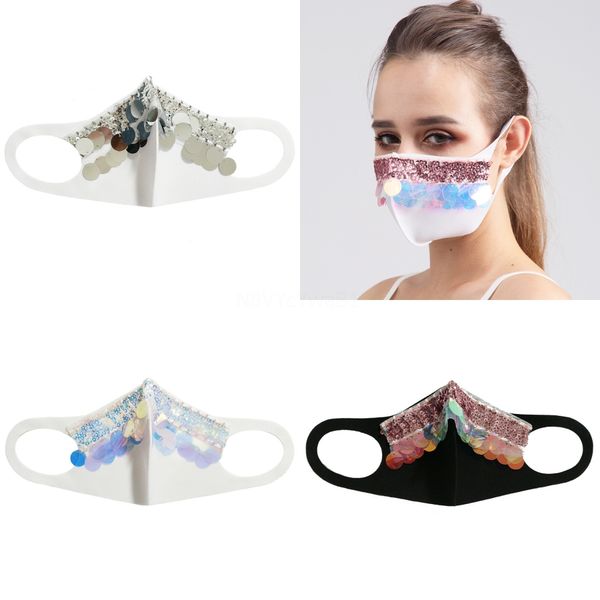 sip fasion bling bling sequins protective mask dustproof moutwasable reuse mask elastic earloop mout mask#540#222, Black
sip fasion bling bling sequins protective mask dustproof moutwasable reuse mask elastic earloop mout mask#540#222, Black