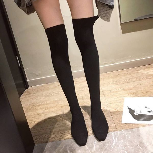 women's boots 2020 new spring and autumn models high-tube stretch boots over the knee long thin skinny socks, Black
women's boots 2020 new spring and autumn models high-tube stretch boots over the knee long thin skinny socks, Black