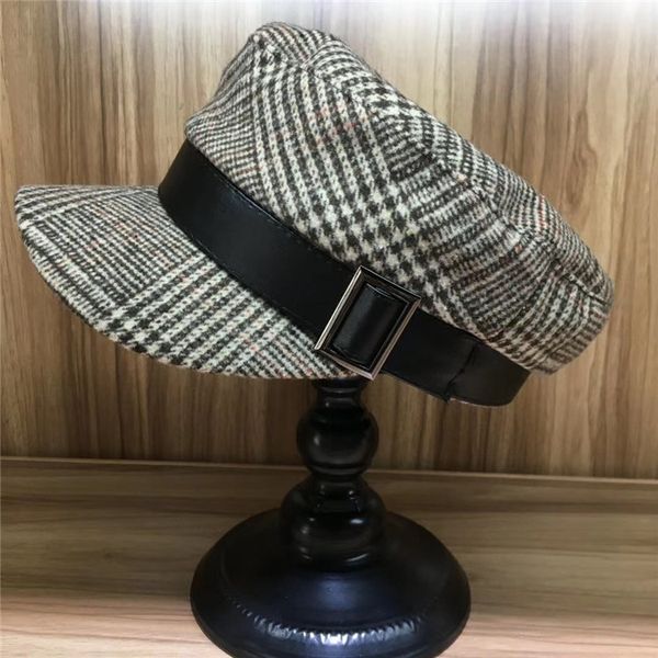 stingy brim hats 202107-yy autumn tweed herringbone pattern superior quality belt decoration leisure octagonal hat men women visors cap, Blue;gray
stingy brim hats 202107-yy autumn tweed herringbone pattern superior quality belt decoration leisure octagonal hat men women visors cap, Blue;gray
