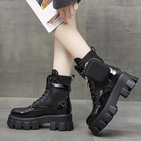 women ankle boots lace up ladies convinient bag shoes female flat platform non slip woman cool fashion comfortable new 2020 hot, Black
women ankle boots lace up ladies convinient bag shoes female flat platform non slip woman cool fashion comfortable new 2020 hot, Black