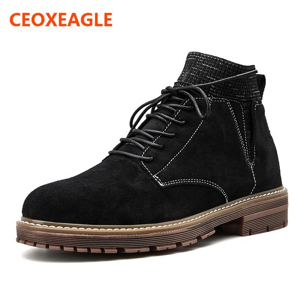 flyknitting collar british men boots autumn winter shoes men fashion lace-up boots pu leather male botas 2020 warm, Black
flyknitting collar british men boots autumn winter shoes men fashion lace-up boots pu leather male botas 2020 warm, Black