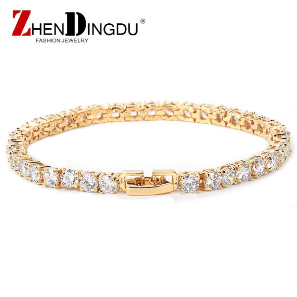 Iced Zircon Tennis Chain Bracelet Men's Hip hop Jewelry Copper Material Gold Silver Rose Color Box Clasp CZ Bracelet Link 18.5cm
Iced Zircon Tennis Chain Bracelet Men's Hip hop Jewelry Copper Material Gold Silver Rose Color Box Clasp CZ Bracelet Link 18.5cm