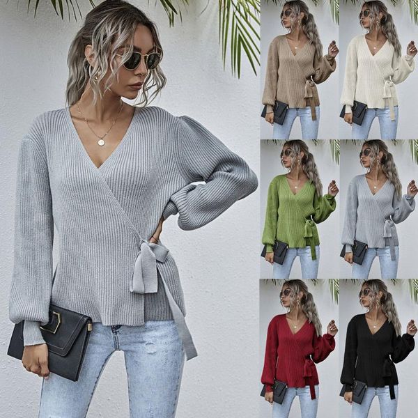 cross-wrapped sweater women's autumn and winter 2020 women's casual v-neck waistband knitted, White;black
cross-wrapped sweater women's autumn and winter 2020 women's casual v-neck waistband knitted, White;black
