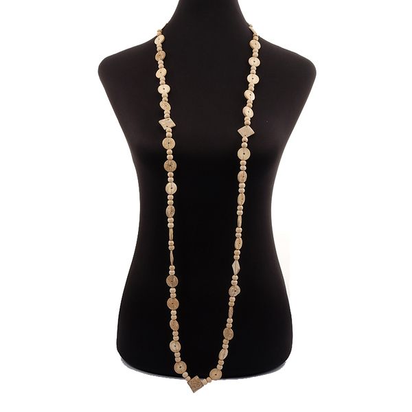 beurself long coconut shell necklace for women bohemian knit handmade white geometric wood ethnic beaded necklace drop shipping, Silver
beurself long coconut shell necklace for women bohemian knit handmade white geometric wood ethnic beaded necklace drop shipping, Silver