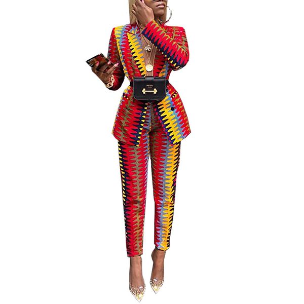 women's two piece pants autumn winter women tracksuits long sleeve blazer straight suits striped print casual fashion 2 suit, White
women's two piece pants autumn winter women tracksuits long sleeve blazer straight suits striped print casual fashion 2 suit, White