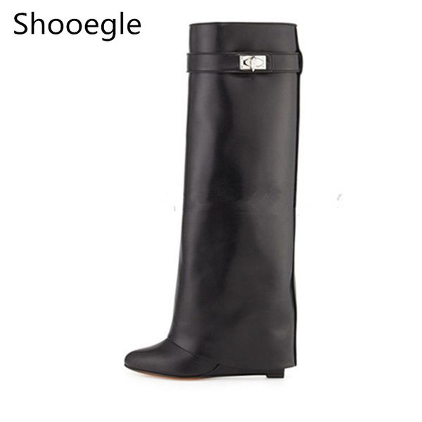 fashion winter black brown pointed toe metal lock double-layer leather knight women shoes wedges knee high motorcycle bootie
fashion winter black brown pointed toe metal lock double-layer leather knight women shoes wedges knee high motorcycle bootie