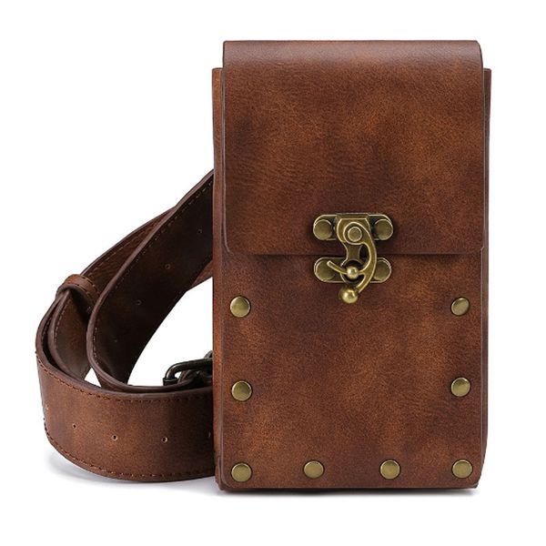 luxurious punk women's bag retro brown outdoor mobile change sports small waist bag shoulder
luxurious punk women's bag retro brown outdoor mobile change sports small waist bag shoulder