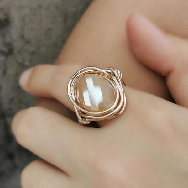 cluster rings manilai boho handmade crystal for women fashion jewelry gold color wire beads finger ring big champagne wedding, Golden;silver
cluster rings manilai boho handmade crystal for women fashion jewelry gold color wire beads finger ring big champagne wedding, Golden;silver