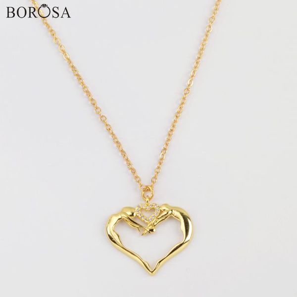 pendant necklaces borosa gold color heart necklace for women 16inch cz micro paved fashion metal jewelry gifts wx1584, Silver
pendant necklaces borosa gold color heart necklace for women 16inch cz micro paved fashion metal jewelry gifts wx1584, Silver