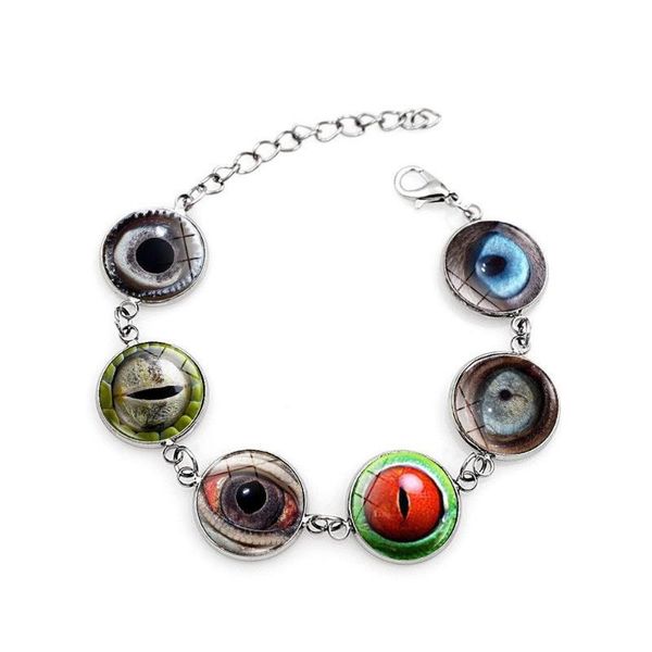 bracelet accessories animal eye time gem bracelet glass crystal jewelry bracelets for women, Golden;silver