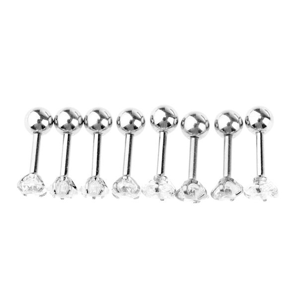 8pcs 16g crystal assorted zircon barbell earring set helix tragus piercing, Slivery;golden
8pcs 16g crystal assorted zircon barbell earring set helix tragus piercing, Slivery;golden