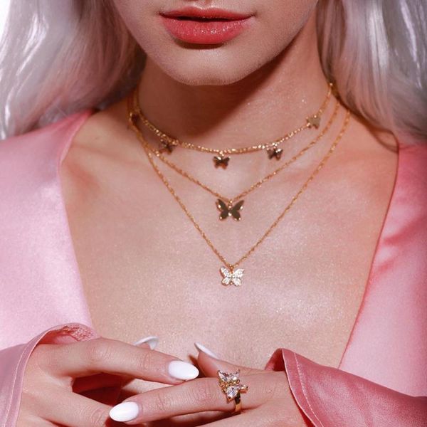 ins gold butterfly necklaces & pendants 2020 fashion vintage chain choker necklace for women collier femme party jewelry gifts, Silver
ins gold butterfly necklaces & pendants 2020 fashion vintage chain choker necklace for women collier femme party jewelry gifts, Silver
