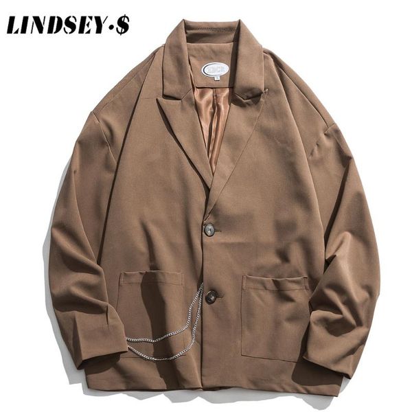 men's suits & blazers lindsey seader men autumn oversize solid chains retro trendy daily british style ins all-match couples, White;black
men's suits & blazers lindsey seader men autumn oversize solid chains retro trendy daily british style ins all-match couples, White;black
