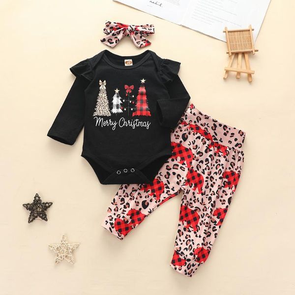 newborn baby set girls clothes long sleeve casual loose christmas romper bodysuit +leopard pants set outfits suits clothing, White 
newborn baby set girls clothes long sleeve casual loose christmas romper bodysuit +leopard pants set outfits suits clothing, White