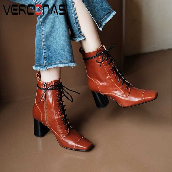 verconas autumn winter retro women ankle boots new narrow band shoes woman office genuine leather high heels zipper basic boots, Black
verconas autumn winter retro women ankle boots new narrow band shoes woman office genuine leather high heels zipper basic boots, Black