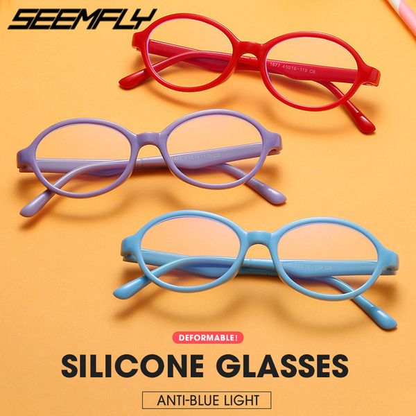 seemfly anti blue light glasses girls boys children tr90 silicone protective goggle kids eyeglasses sepectacle computer goggle, White;black
seemfly anti blue light glasses girls boys children tr90 silicone protective goggle kids eyeglasses sepectacle computer goggle, White;black