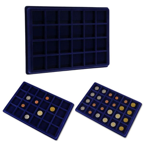 24 coin /jewelry display tray storage case for store display supplies -blue, Pink;blue
24 coin /jewelry display tray storage case for store display supplies -blue, Pink;blue