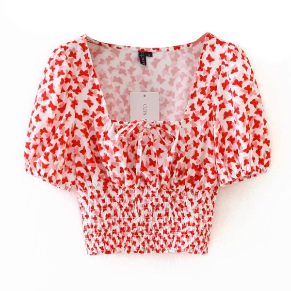 new 2020 women sleeve red butterfly print smock blouse ladies square collar hem elastic shirt chic blusas ls6631, White
new 2020 women sleeve red butterfly print smock blouse ladies square collar hem elastic shirt chic blusas ls6631, White