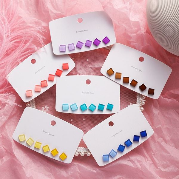 6pcs/set simple acrylic gradient stud earrings combination ear stud colorful mini earrings for girls korean punk ear jewelry, Golden;silver
6pcs/set simple acrylic gradient stud earrings combination ear stud colorful mini earrings for girls korean punk ear jewelry, Golden;silver