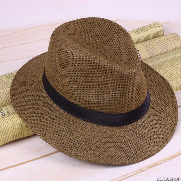 wide brim hats men's straw hat panama handmade cowboy summer beach travel sunhat, Blue;gray
wide brim hats men's straw hat panama handmade cowboy summer beach travel sunhat, Blue;gray