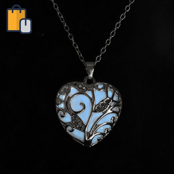 pendant necklaces water drop heart shape hollow glowing dark luminous for women necklace jewelry, Silver
pendant necklaces water drop heart shape hollow glowing dark luminous for women necklace jewelry, Silver
