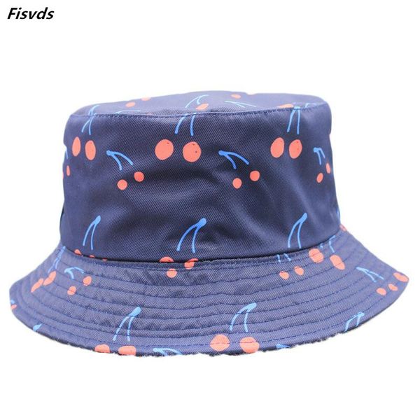 Summer Women Cherry Bucket Hat Cotton Fruit Printed Reversible Fishing Cap Two Side Wear Vacation Beach Panama Female Sunhat, Blue;gray
Summer Women Cherry Bucket Hat Cotton Fruit Printed Reversible Fishing Cap Two Side Wear Vacation Beach Panama Female Sunhat, Blue;gray