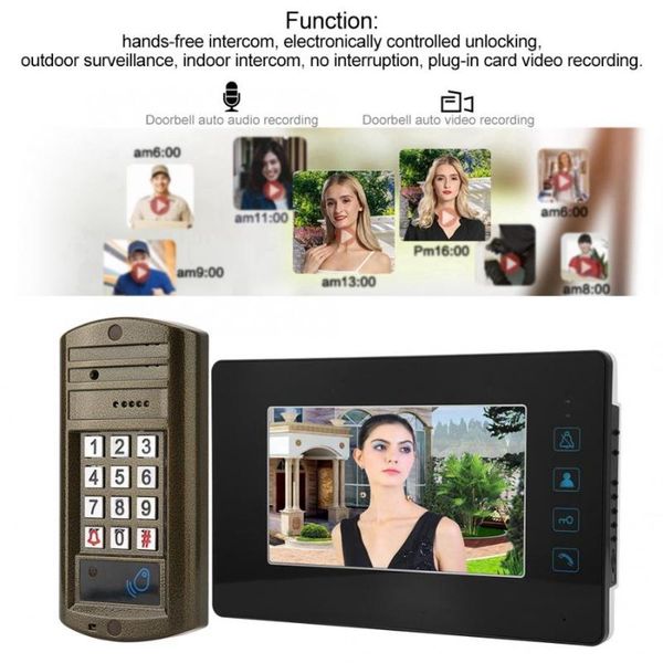 doorbells 100-240v 7inch hd screen wired doorbell waterproof video intercom door bell 2021
doorbells 100-240v 7inch hd screen wired doorbell waterproof video intercom door bell 2021