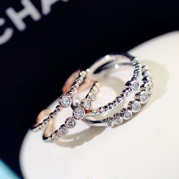 cluster rings fashion wild small fresh double layered flash drill exquisite micro-inlay zircon layer ring jewelry valentine's day gift, Golden;silver
cluster rings fashion wild small fresh double layered flash drill exquisite micro-inlay zircon layer ring jewelry valentine's day gift, Golden;silver