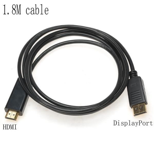 1.8m / 6ft displayport display port dp male to hdmi male m/m cable adapter connector 1080p for hdtv pc *500pcs/lot
1.8m / 6ft displayport display port dp male to hdmi male m/m cable adapter connector 1080p for hdtv pc *500pcs/lot