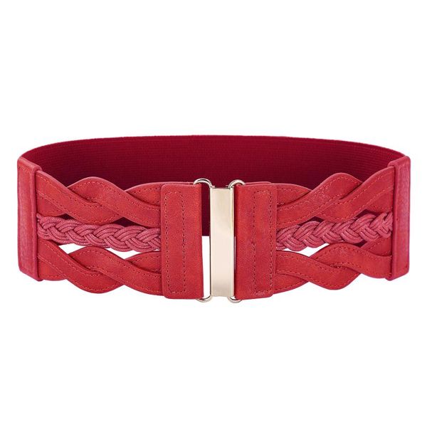female deduction side gold buckle jeans elastic corset waist belt buckle womens fashion wide waistband stretch belt, Black;brown
female deduction side gold buckle jeans elastic corset waist belt buckle womens fashion wide waistband stretch belt, Black;brown