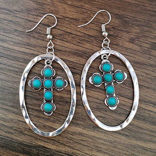 fashion bohemian cross design beads turquoises stone dangle earring jewelry vintage silver color large oval statement earring
fashion bohemian cross design beads turquoises stone dangle earring jewelry vintage silver color large oval statement earring