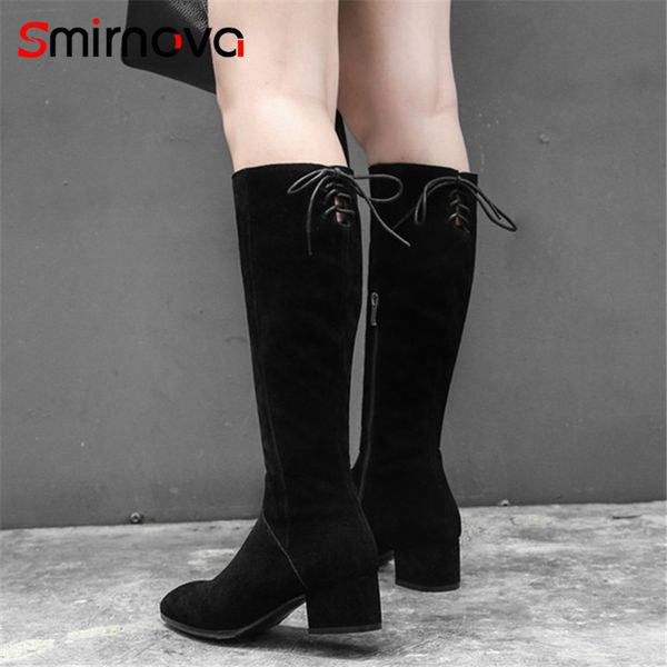 smirnova popular knee high boots 2020 simple cow suede leather woman boots med heel zipper long ladies winter shoes, Black
smirnova popular knee high boots 2020 simple cow suede leather woman boots med heel zipper long ladies winter shoes, Black