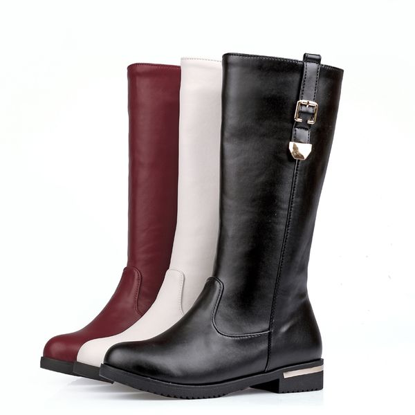 big size 34-48 2020 winter fasion women solid buckle square low mid-calf riding boots 3 colors, Black
big size 34-48 2020 winter fasion women solid buckle square low mid-calf riding boots 3 colors, Black