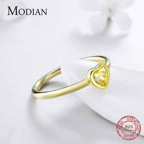 modian 2020new 100% 925 sterling silver ring love heart romantic finger ring for women wedding jewelry bague, Golden;silver
modian 2020new 100% 925 sterling silver ring love heart romantic finger ring for women wedding jewelry bague, Golden;silver