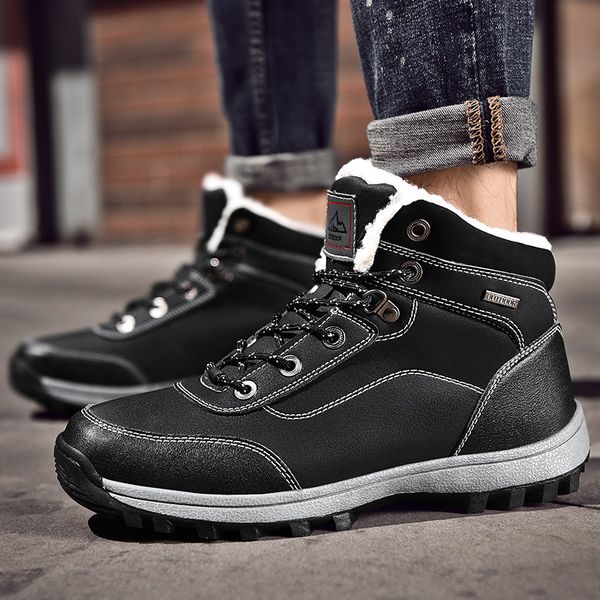 new plus velvet plus cotton men winter snow boots waterproof bottes pour hommes men fashion outdoor footwear size 37-47, Black
new plus velvet plus cotton men winter snow boots waterproof bottes pour hommes men fashion outdoor footwear size 37-47, Black
